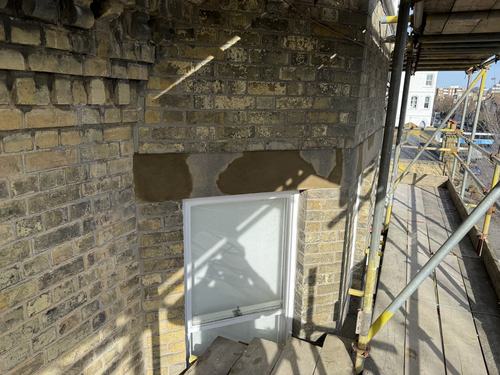 Concrete repair to lintels, seafront block of flats, Brighton