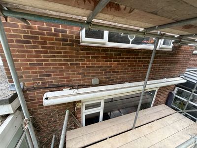 Timber lintel made good after replacement