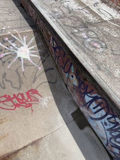 Concrete repair, public skatepark
