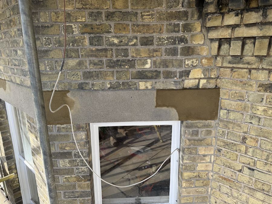 Concrete repair to a seafront block of flats